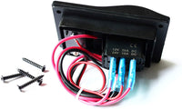 BANDC Voltmeter Battery Test Panel Rocker Switch Dpdt/on-off-on for Marine/boat/rv 5-30v Dc