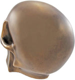 PTC 5.38 Inch Polished Bronze Finish Skeleton Skull Statue Figurine