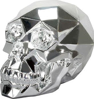 YTC Summit International Chrome Polygon Shaped Human Skull Figurine Skeleton Halloween Decoration New