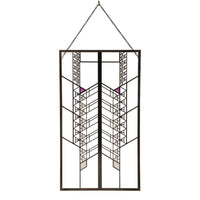 Frank Lloyd Wright Hollyhock House Stained Glass - 14" x 7.75"