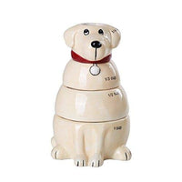 Dog Ceramic Measuring Cup and Spoon Set Kitchen Decor Labrador Puppy