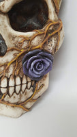 Skull Bone Wall Clock Time Waits For No Man Gothic Wall Art