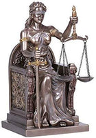 Seated Lady Justice Scales of Justice La Justicia Statue Lawyer Attorney Judge