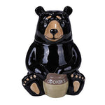 PT Black Bear Glossy Ceramic Cookie Storage Jar