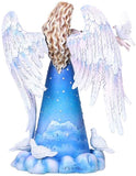 ABZ Brand Sky Night Star Guardian Changeling Angel with White King Pigeon Figurine