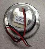 MARINE BOAT BLUE LED STAINLESS STEEL HOUSING ROUND COURTESY LIGHT