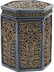 PTC 4.13 Inch Engraved Celtic Cross Octagon Jewelry/Trinket Box Figurine