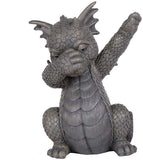 Pacific Giftware Garden Dragon Dabbing Dragon Garden Display Decorative Accent Sculpture Stone Finish 10 Inch Tall