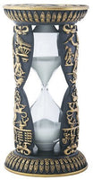 Black and Yellow Egyptian Character Embellished Hourglass Sand Timer
