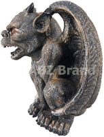 ABZ Brand Guardian Vampire Winged Red Eye Standing Gargoyle Candle Holder Statue Figurine Gothic Myth Fantasy Sculpture Decor