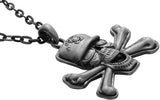 Masada Jewelry, Coast Guard Skull Crossbones Pendant Necklace Lead Free Alloy