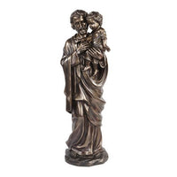 9905 24" Saint Joseph with Small Child Jesus Resin Statue Figurine