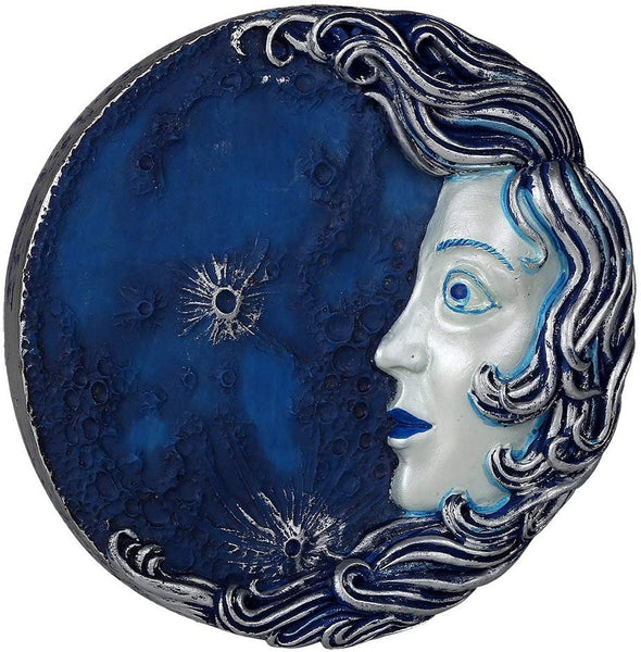 Decorative Luna Goddess Round Wall Plaque Designed by Oberon Zell 5.75 Inches Diameter