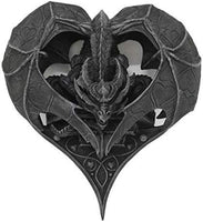 Pacific Giftware PT Dragon Heart Stone Finish Resin Decorative Figurine