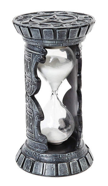 PTC 6.13 Inch Pentagram Bat Wing Sand Timer Hourglass Statue Figurine