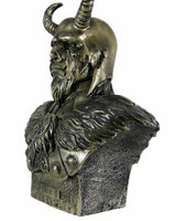 PTC 11 Inch Loki Armored God with Horns Head and Bust Statue Figurine