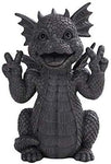 PT Garden Dragon Peace Victory Hands Dragon Garden Display Decorative Accent Sculpture Stone Finish 10 Inch Tall