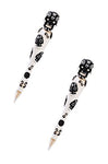 Set Of Two Black White Dias De Los Muertos Day Of The Dead Sugar Skull...