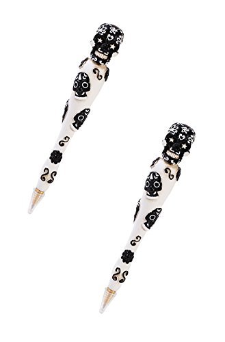 Set Of Two Black White Dias De Los Muertos Day Of The Dead Sugar Skull...