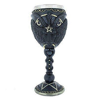 Satanic Cult Baphomet Wine Goblet Made of Resin with Stainless Steel Rim