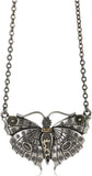 STEAMPUNK BUTTERFLY NECKLACE PENDANT PEWTER ALLOY