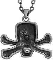 Masada Jewelry, Coast Guard Skull Crossbones Pendant Necklace Lead Free Alloy