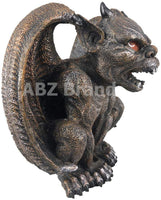 ABZ Brand Guardian Vampire Winged Red Eye Standing Gargoyle Candle Holder Statue Figurine Gothic Myth Fantasy Sculpture Decor