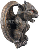 ABZ Brand Guardian Vampire Winged Red Eye Standing Gargoyle Candle Holder Statue Figurine Gothic Myth Fantasy Sculpture Decor