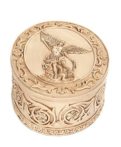 5.5 Inch Saint Michael Archangel Religious Box Statue Figurine