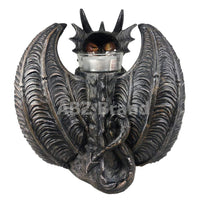ABZ Brand Guardian Winged Red Eye Standing Dragon Gargoyle Candle Holder Statue Figurine Gothic Myth Fantasy Sculpture Decor