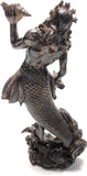 ABZ Brand Amazing Collection King of the Sea - Poseidon Neptune holding Conch Rising from the Sea Statue