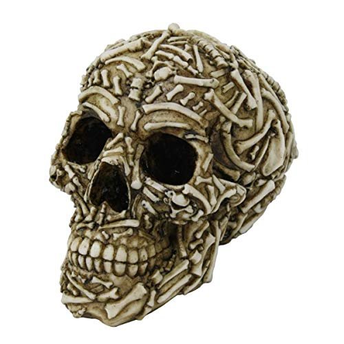Pacific Giftware Ossuary Bone Skull Home Tabletop Decorative Resin Figurine