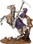YTC Summit International Santa Muerte Saint Death Skeleton Grim Reaper in Purple Riding Horse Figurine