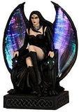 ABZ Brand Gothic Lady Fairy Winged Gargoyle Crystal Ball Fiber Optic Statue Figurine