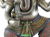 Dancing Ganesha on Lotus Collectible Hinduism Sculpture