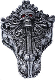 Pacific Giftware Spirit Skull Ossuary Style Cross Shape Coffin Lidded Trinket Box 6 inch L