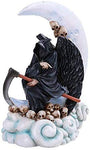 Pacific Giftware PT New Moon Dreamer Skull Reaper Resin Figurine
