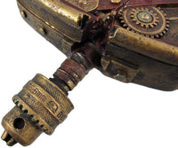 Steampunk Wall Clock Heart Pierced Cupid Gearwork Painted Resin [Toy]
