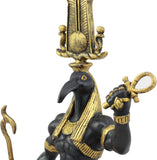 Ebros Egyptian God Ibis Headed Thoth Holding was and Ankh Statue 12" Tall Deity Patron of Magic Technology Knowledge and Riddles