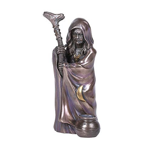 Pacific Giftware 6.5" Enchanted Crone Bronze Finish- Triple Goddess Collection
