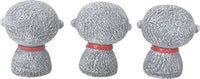 SUMMIT COLLECTION Eastern Enlightenment Playful Jizo Monks Red Bibs (Set of 3) Collectible