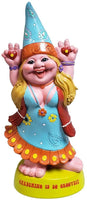 Hippie Lady Gnome Groovy Gardening Garden Gnome Statue 70's
