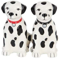 Black White Dalmatian Puppies Magnetic Salt and Pepper Shakers Home Kitchen...