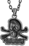 Masada Jewelry, Air Force Skull Crossbones Pendant Necklace Lead Free Alloy