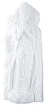 SUMMIT COLLECTION Eastern Enlightenment Rock Carving of Kuan Yin in Prayer Statue in White, 20.5 Inches