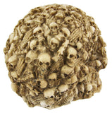 YTC Summit International Human Skull Decorated with Skeletons and Skulls Halloween Figurine