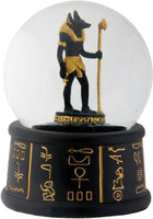 YTC 3.5 Inch Cold Cast Resin Egyptian Anubis Water Snow Globe Figurine