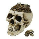 Pacific Giftware PT Money Top Skull Box Container Home Tabletop Decorative Resin Figurine