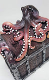 Decorative Davy Jones Locker Treasure Chest with Octopus Collectible Trinket Box 5 Inches W