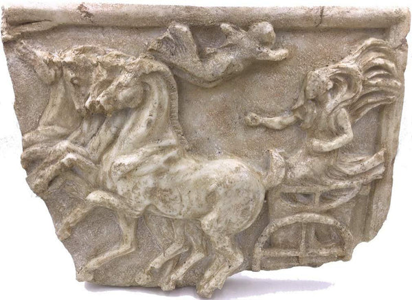SUMMIT BY WHITE MOUNTAIN Greek Victory Chariot Race with Quadriga Four Horses Olympic Wall Hanging 20L